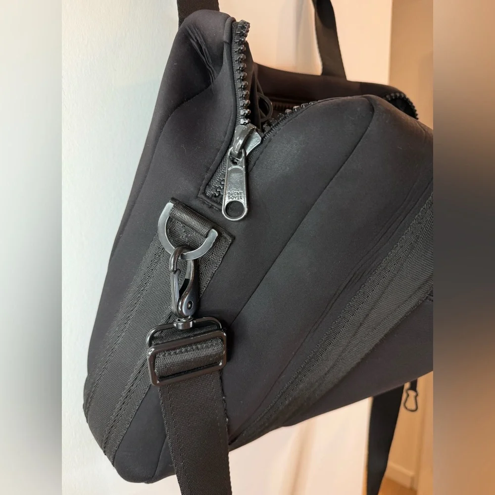 Dagne Dover Black Weston Neoprene Laptop Bag Work Bag Briefcase Travel Bag